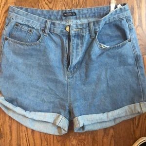 Nasty Gal  Blue Jean Shorts